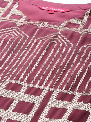 Women Embroidered Regular Sequinned Kurta with Sharara & With Dupatta 7