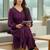 Women Striped Regular Silk Crepe Kurta with Trousers