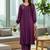 Women Striped Regular Silk Crepe Kurta with Trousers