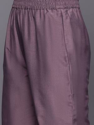 Sequinned Panelled Pure Silk Kurta with Trouser 3