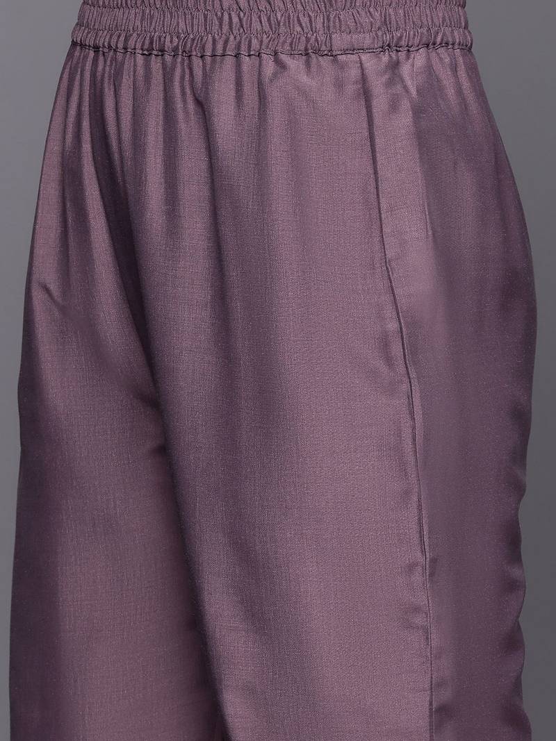 Sequinned Panelled Pure Silk Kurta with Trouser