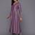 Sequinned Panelled Pure Silk Kurta with Trouser