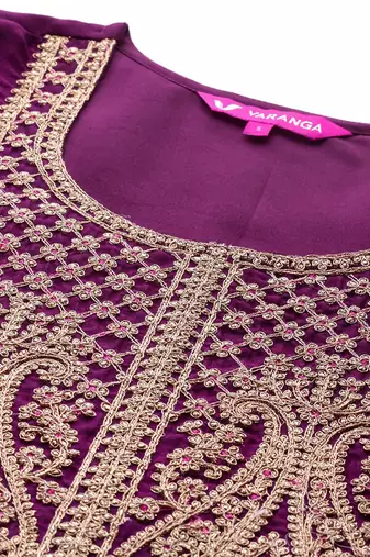 Women Ethnic Motifs Embroidered Kurta with Palazzos & With Dupatta