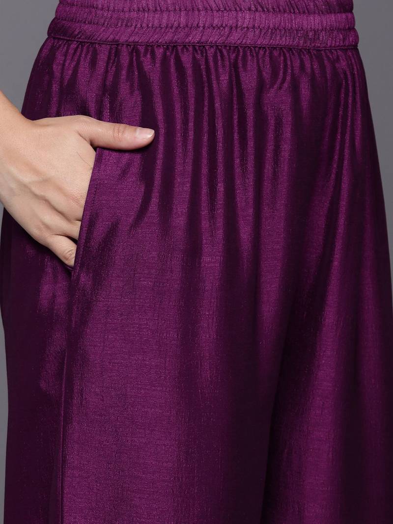 Women Ethnic Motifs Embroidered Kurta with Palazzos & With Dupatta