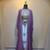 Elegant Mauve Purple Kaftan Gown with Gold Embroidery & Flowing Cape Stitched Dresses