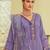 Geometric Printed Notch Neck Thread Work Pure Cotton Kurta With Trouser & Dupatta