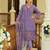 Geometric Printed Notch Neck Thread Work Pure Cotton Kurta With Trouser & Dupatta