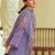 Geometric Printed Notch Neck Thread Work Pure Cotton Kurta With Trouser & Dupatta