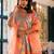 Bandhani Printed Mirror Work Anarkali Kurta With Trouser & Dupatta