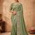 fancy sea green party wear saree 