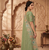 fancy sea green party wear saree 