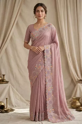 new party wear festival crepe saree 
