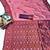 Wine purple art silk blend banarasi jacquard motif work saree with unstitched blouse piece