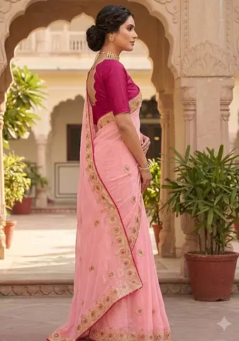 new designer fancy party wear saree