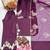 Wine crepe readymade suit with embroidery & sequence work