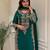 D green georgette readymade suit with embroidery & sequence work