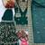 D green georgette readymade suit with embroidery & sequence work