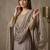 Grey chinon readymade suit with embroidery & sequence work