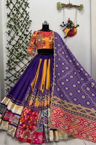 Yellow Navratri Lehenga Choli With Dupatta