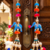 handmade elephant hanging decorative latkan wall hanging colorful beads home decor (pack of 2)