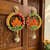 decorative shubh labh lotus wall hanging  handmade toran door hanging (pack of 2)