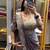 Regal taupe embroidered saree