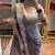 Regal taupe embroidered saree