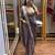 Regal taupe embroidered saree
