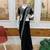 Black embroidered saree