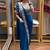 Royal blue embroidered saree