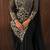 Black embroidered pre-draped saree with designer blouse
