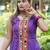 purple color printed and mirror work georgette navratri salwar suit