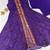 purple color printed and mirror work georgette navratri salwar suit