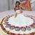 White Position print Cotton Navratri Lahenga Choli Set