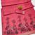 Gajri linen jacuard bird motif work bird saree with unstitched blouse piece