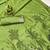 Parrot green linen jacuard bird motif work bird saree with unstitched blouse piece