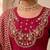 Rani Pink Color Sequins and   Hand Work Cotton Salwar Suit 