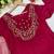 Rani Pink Color Sequins and   Hand Work Cotton Salwar Suit 