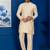 Golden silk blend kurta set for men with embroidered work