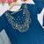 Teal Color Sequins and   Hand Work Cotton Salwar Suit 