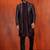 Silk blend pupale jacquard open sherwani pyjama set for men with embroidered work
