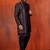 Silk blend pupale jacquard open sherwani pyjama set for men with embroidered work