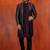 Silk blend pupale jacquard open sherwani pyjama set for men with embroidered work