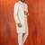 White blend closed sherwani indo western and pyjama set for men with embroidered work