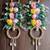 floral double ring door hanging decorative wall hanging handmade home festive decor (pack of 2)
