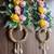 floral double ring door hanging decorative wall hanging handmade home festive decor (pack of 2)