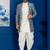 green open sherwani silk blend white kurta dhoti set for men with embroidered work