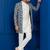 green open sherwani silk blend white kurta pyjama set for men with embroidered work