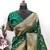 Green art silk blend banarasi jacuard work saree with unstitched blouse piece
