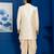 Gold jacquard blend indo western and golden kurta dhoti set for men with embroidered work